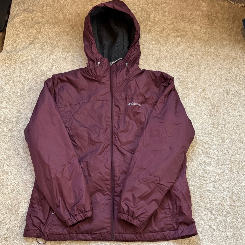 Columbia Burgundy Hooded Jacket